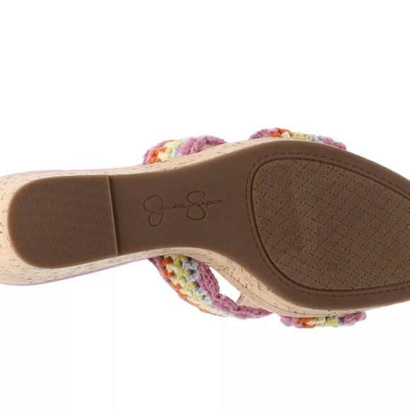 NIB (New In Box) Jessica Simpson Satela Cork Wedge Crochet Sandals - Size 11 - Picture 6 of 9
